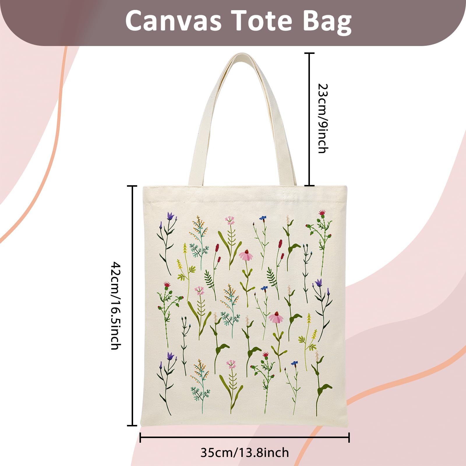 Stylish Nidoul Canvas Tote Bag with Zipper - Reusable Eco-Friendly Grocery & Beach Bag for Women - Perfect for Shopping, Travel & Daily Use