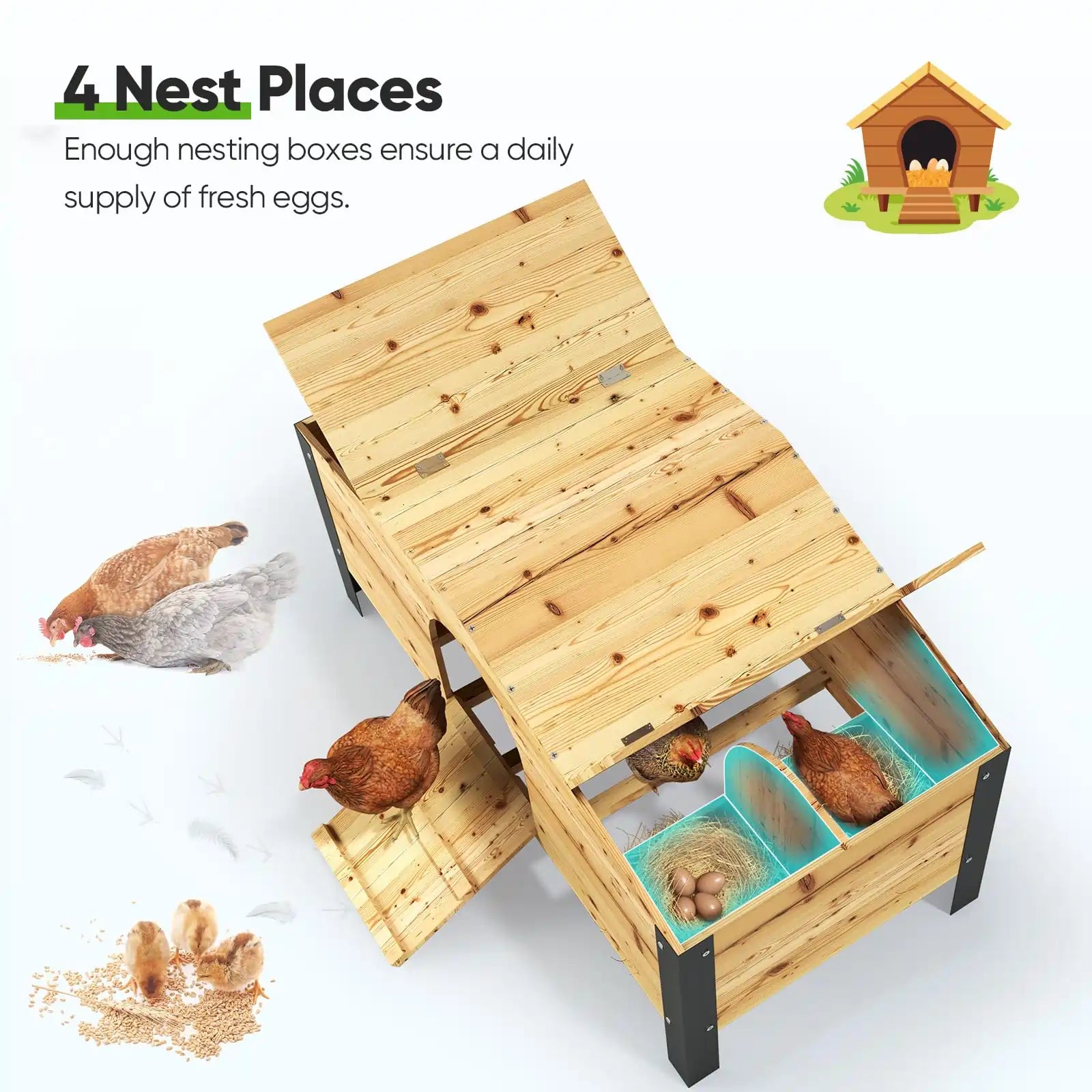 Large Metal Chicken Coop Run - Durable Outdoor Poultry Pen for Hens & Roosters - Perfect for Backyard Farming & Free Range Chicken Keeping