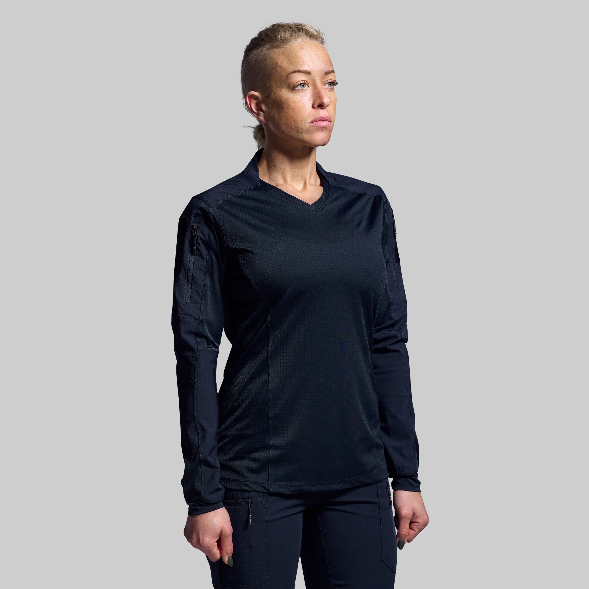Women's Long Sleeve Op Top Pro - Police Blue | Moisture-Wicking Athletic Shirt for Running, Yoga & Workouts | Comfortable Performance Wear for Active Women