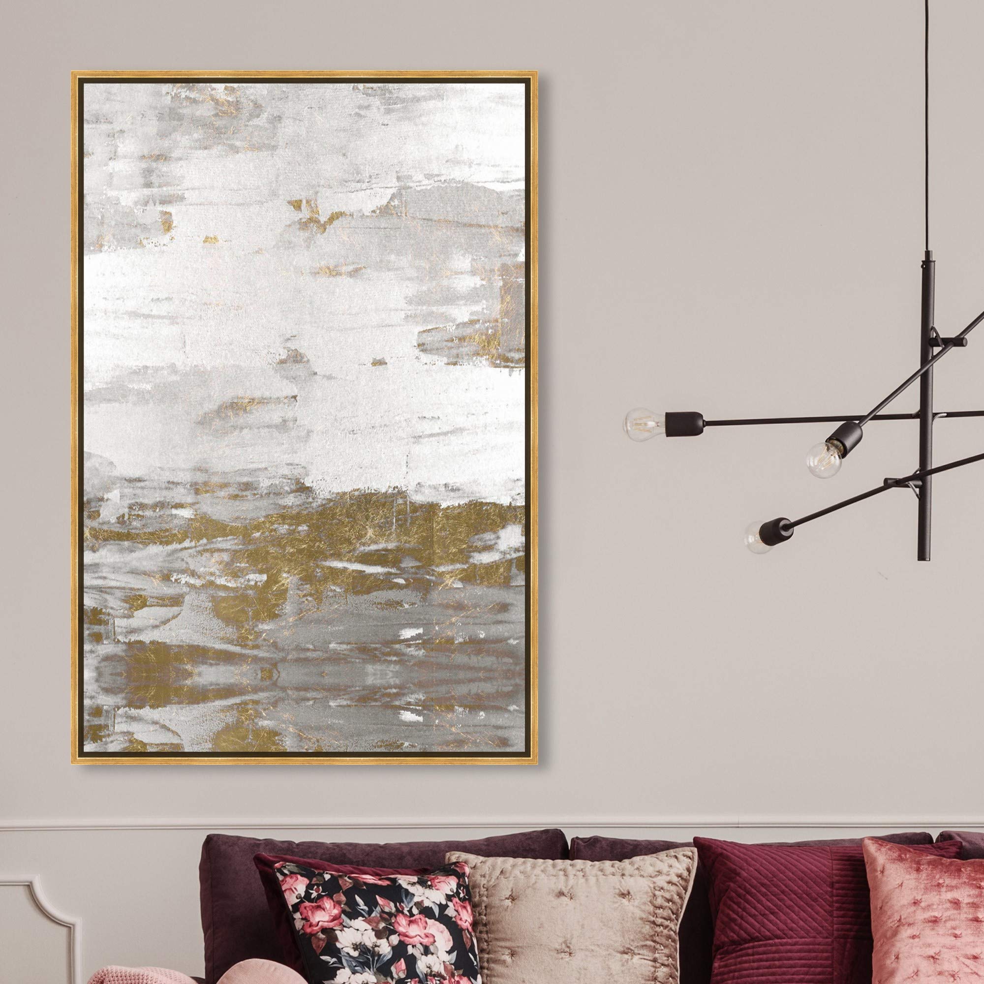 Abstract Framed Wall Art Canvas Print 'Tall Sensation' by Oliver Gal - 30