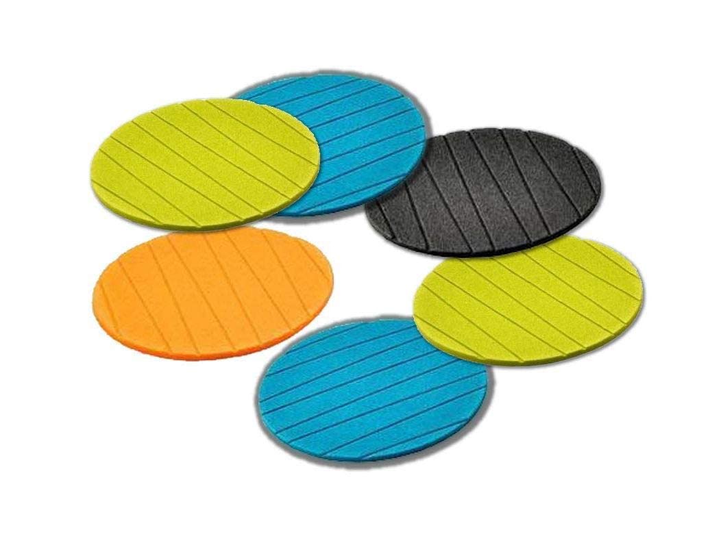 Non-Slip Silicone Coasters for Cups & Mugs - Round Heat-Resistant Drink Coasters for Coffee, Tea, Beer Cans & Bar Glasses - Set of 8 Colorful Coasters - Perfect for Home, Office & Restaurant Use