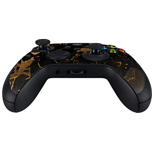 Premium Skinit Decal Gaming Skin for Xbox Series X Controller - Elegant Black & Gold Marble Design | Custom Protective Cover for Enhanced Grip & Style | Perfect for Gaming Enthusiasts & Collectors