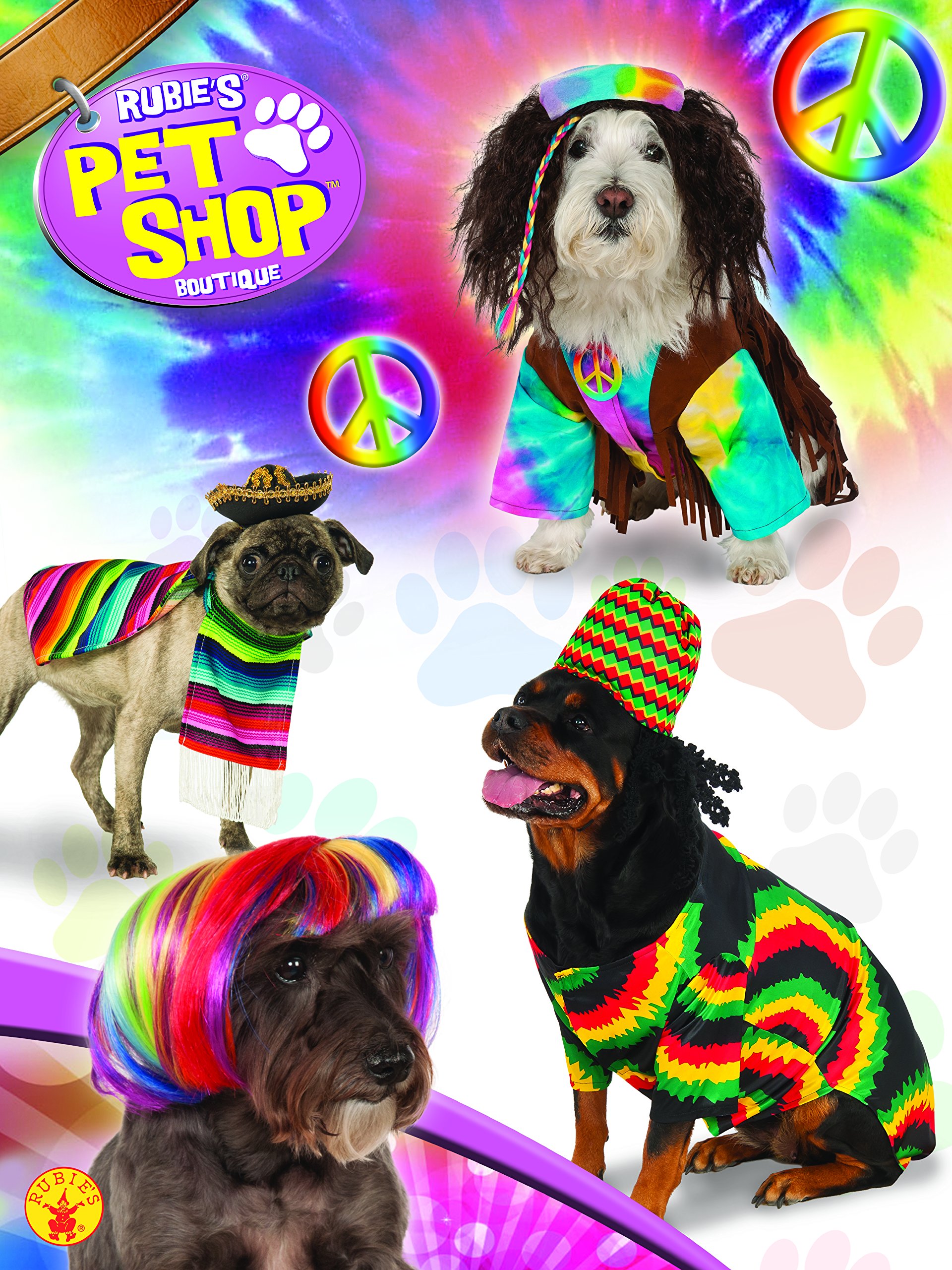 Rubie's Rasta Dog Pet Costume for Small Dogs - Reggae Themed Outfit for Halloween, Parties & Dress-Up Fun