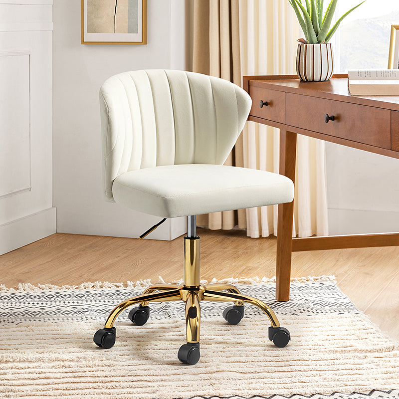 Premium Chandra Velvet Office Chair - Ergonomic Executive Desk Chair with Lumbar Support for Home & Office Workspaces - Comfortable Modern Computer Chair for Long Hours of Sitting