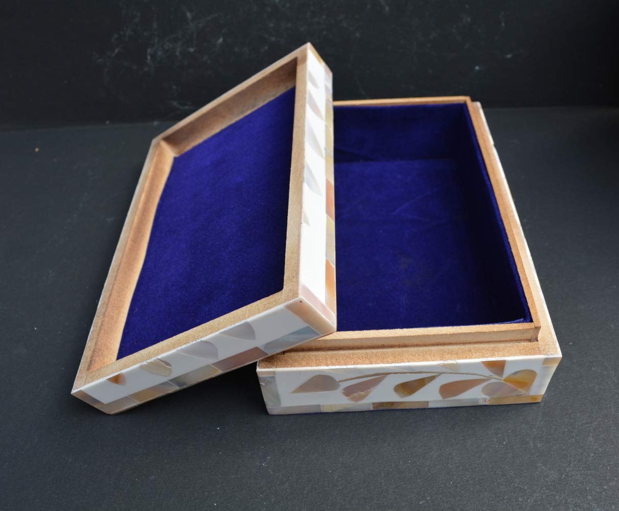 Handcrafted Mother of Pearl Jewelry Box with Intricate Inlay Design - Premium Indian Trinket Box for Rings, Necklaces & Keepsakes | Perfect Gift for Women, Bridal Shower & Home Decor