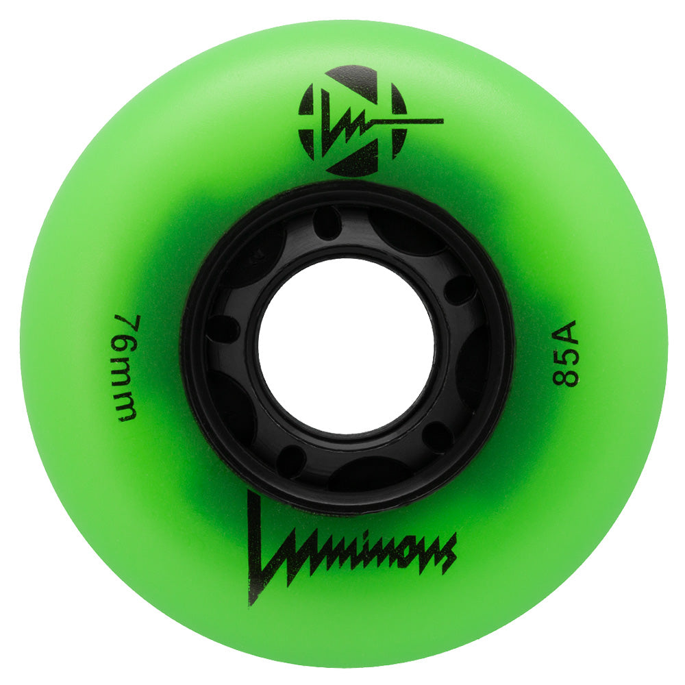 Luminous 76mm LED Glow Light Up Inline Skate Wheels - 4 Pack Set for Night Skating, Rollerblading, and Outdoor Sports Activities