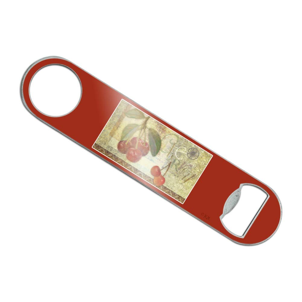 Christmas Holiday Cherry Red & Green Stainless Steel Bartender Speed Bottle Opener - Perfect for Bars, Parties & Gift Giving