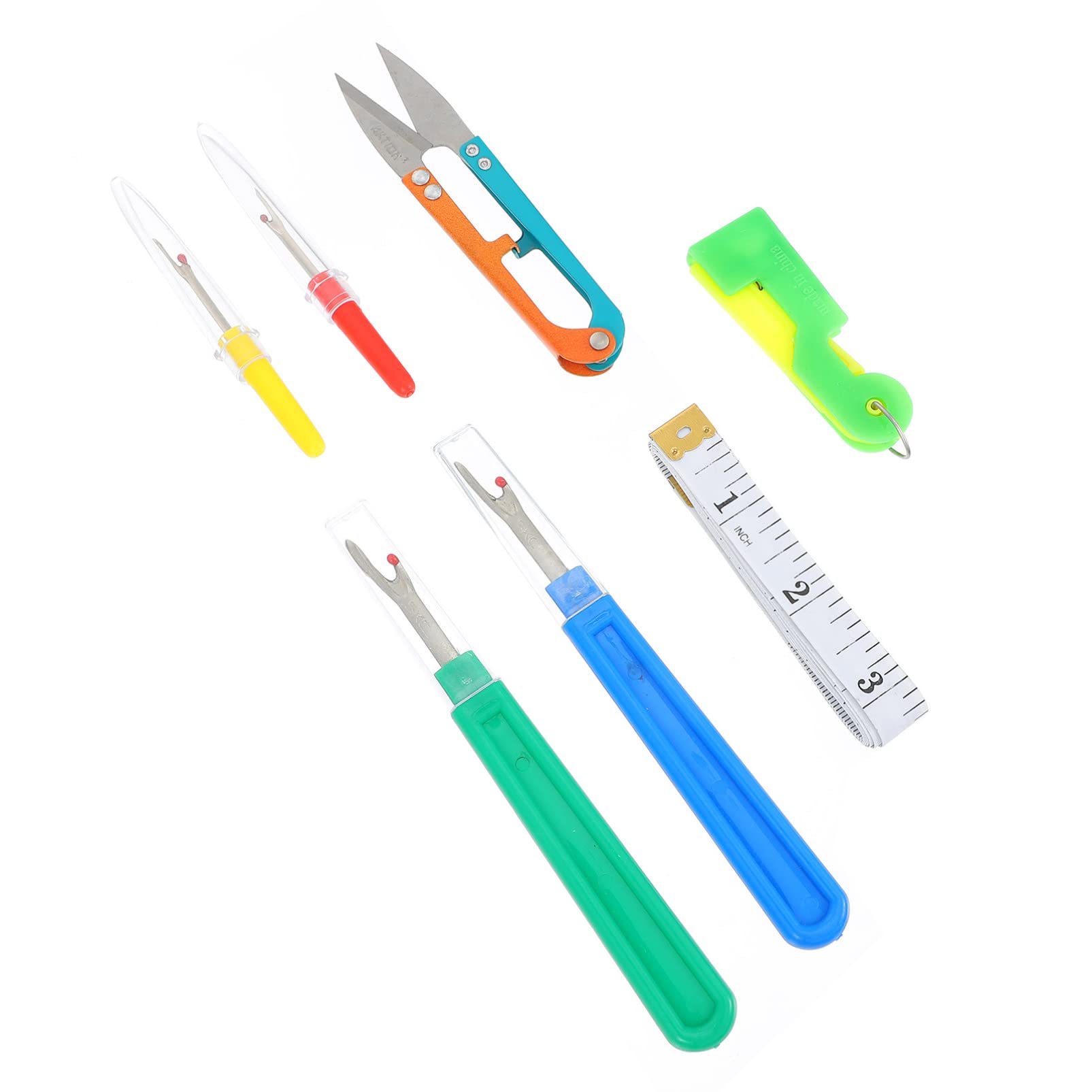 HEALLILY Threading Tool Sewing Scissor Seam Ripper Kit - Professional Remover & Thread Cutter for Sewing, Crafting, Quilling (Random Color) - Perfect for DIY Projects, Fabric Repair, and Needlework