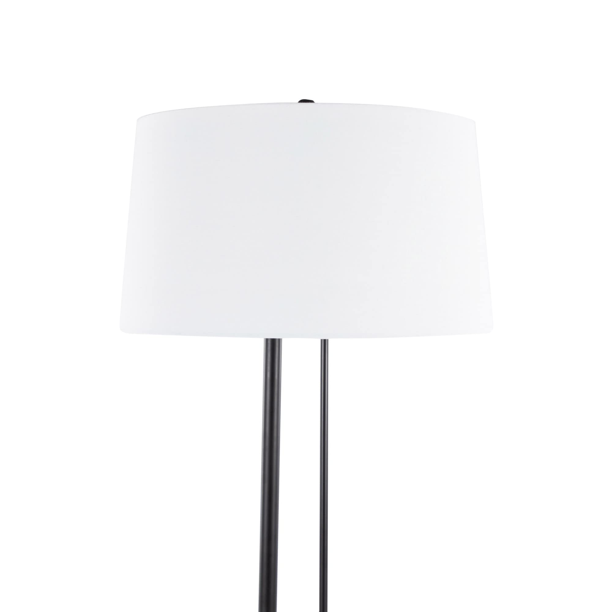 Modern Shadow Floor Lamp - Adjustable White & Black Standing Lamp for Living Room, Bedroom, Office - Tall Corner Lighting with Dimmable LED - Perfect for Reading, Relaxing & Home Decor