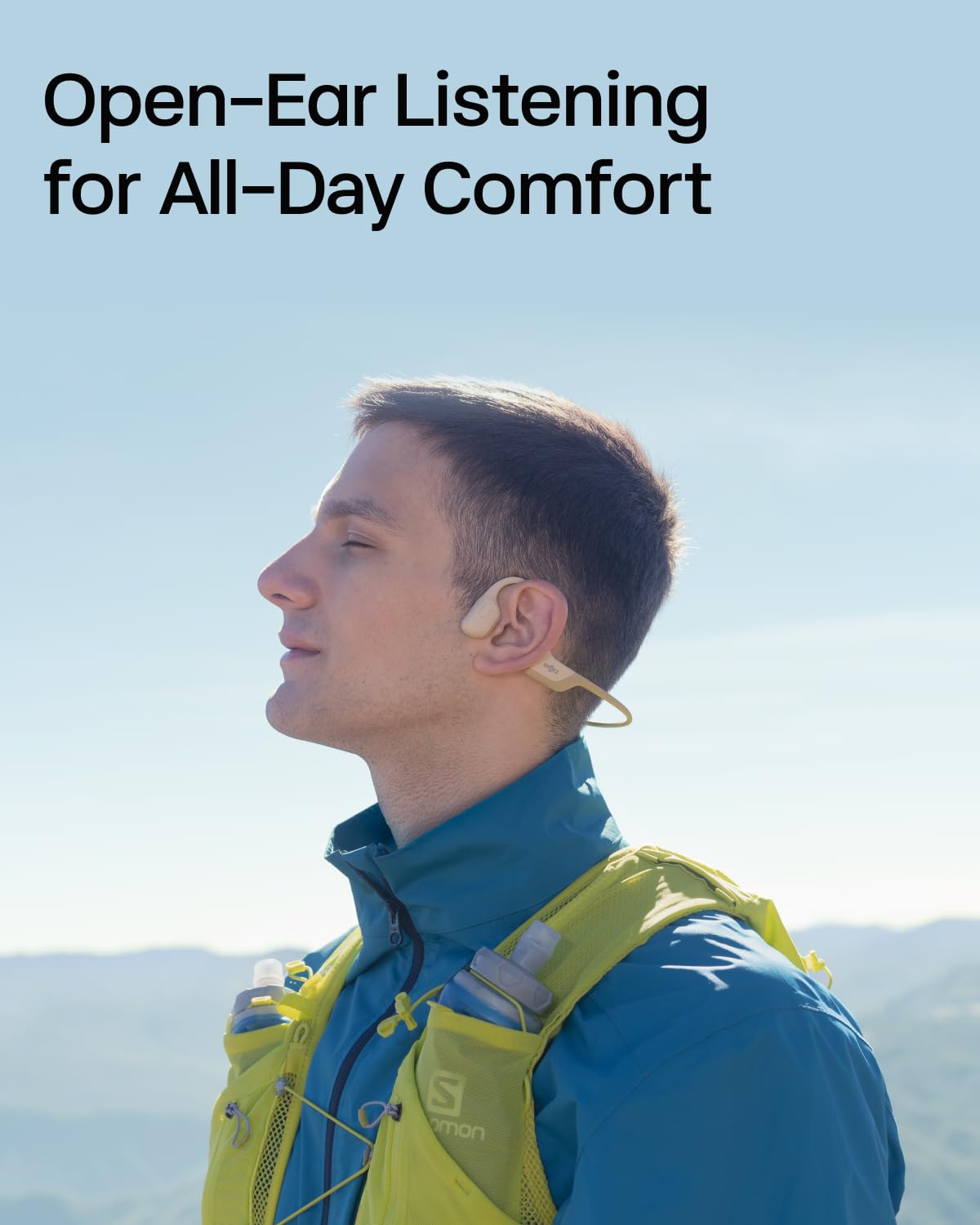 SHOKZ OpenRun Pro Mini Open-Ear Bluetooth Bone Conduction Sports Headphones - Sweatproof Wireless Earbuds for Running, Cycling & Workouts with Premium Bass - Perfect for Gym, Jogging & Outdoor Activities