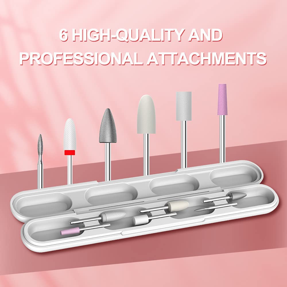 TOUCHBeauty Cordless Nail Drill Kit - Professional Rechargeable Electric Nail File for Manicure & Pedicure | Perfect for Home Salon, Nail Art & DIY Nail Care