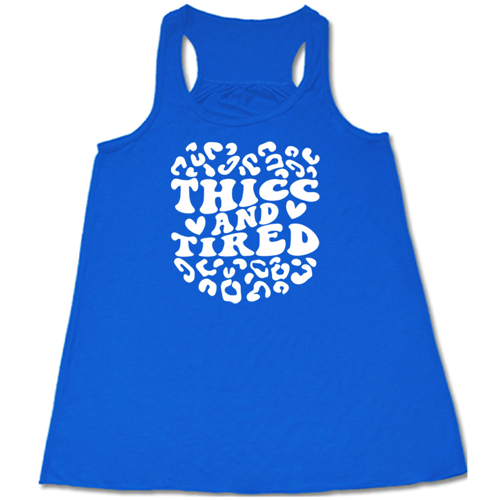 Thicc And Tired Graphic T-Shirt - Funny Sarcastic Tee for Women & Men - Comfortable Cotton Casual Wear for Lounge, Gym, or Everyday Outfits