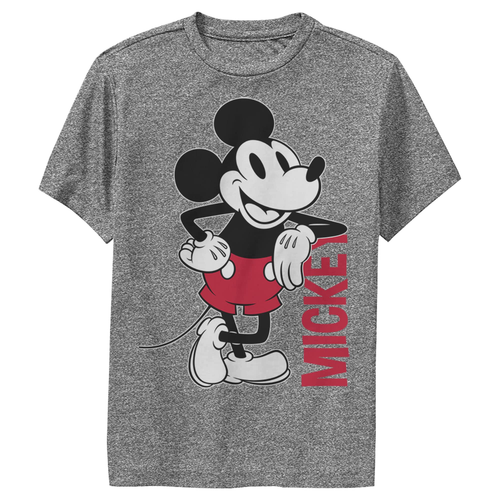 Disney Mickey Mouse Graphic Boys' Performance T-Shirt - Soft & Breathable for Play, Sports & Everyday Wear