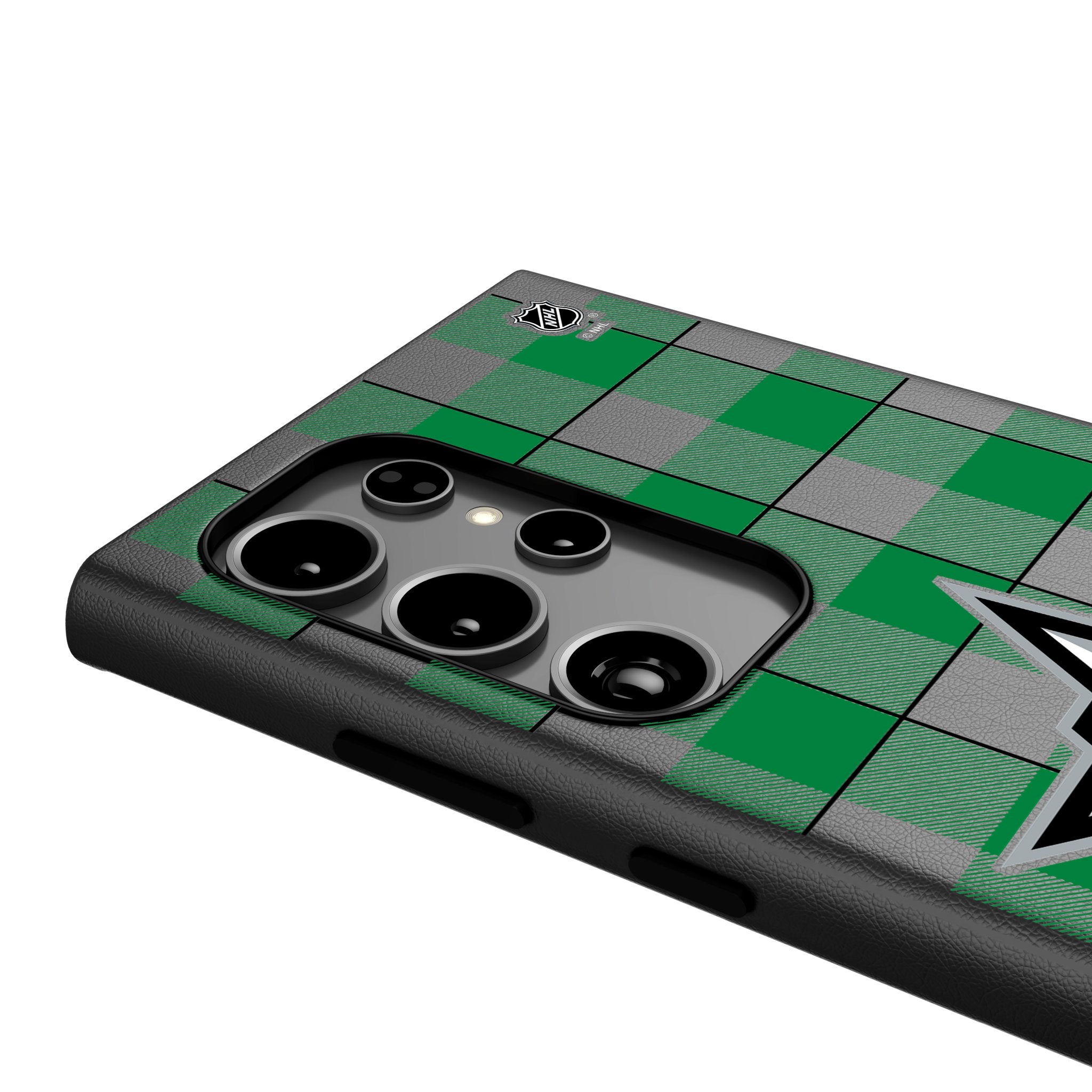 Dallas Stars Plaid MagSafe Compatible Phone Case for Samsung Galaxy S23/S22/S21 - Protective Slim Cover for Wireless Charging | Perfect for Hockey Fans & Game Day