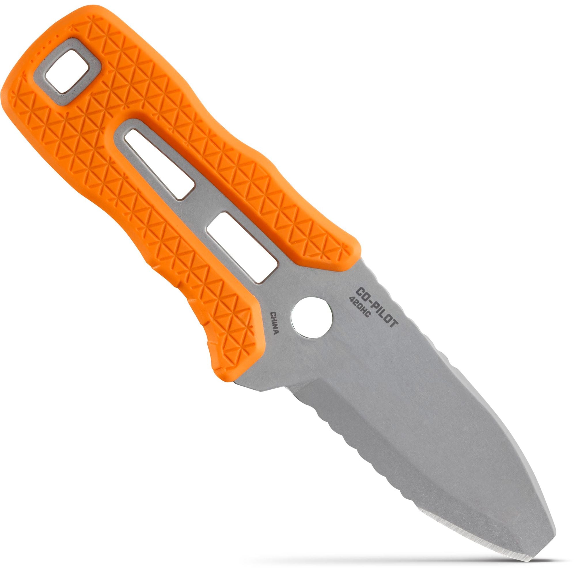 NRS Co Pilot Knife - Stainless Steel Survival Knife with Sheath, Compact & Lightweight for Outdoor Adventures, Camping, Hiking & Emergency Use