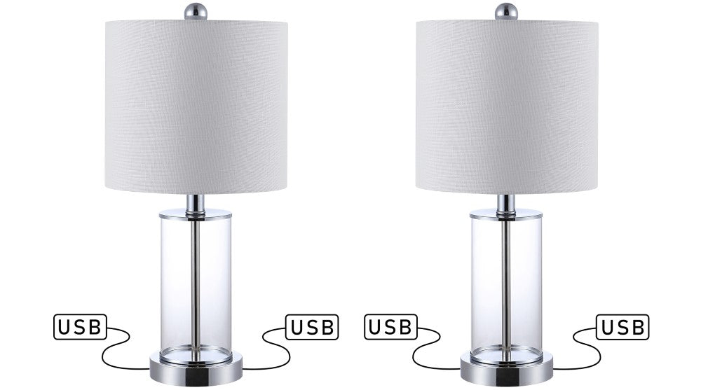 Modern USB Charging LED Table Lamp - Touch Control, Dimmable, 21