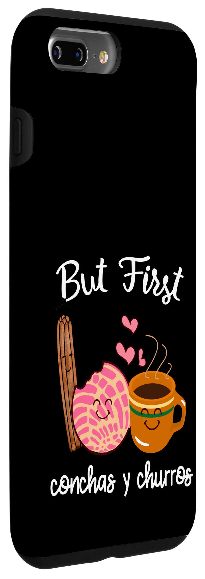 Trendy Cute iPhone 7 Plus/8 Plus Phone Case - Conchas y Churros Design Latina Themed Protective Cover - Perfect Gift for Women, Girls & Hispanic Culture Lovers (Great for Daily Use, Parties & Cultural Events)