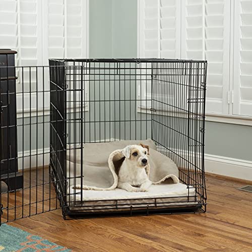 Snoozer Cozy Cave Crate Pet Bed - Microsuede & Memory Foam Dog Bed for Large Dogs, Buckskin Brown - Perfect for Crates, Kennels & Home Comfort