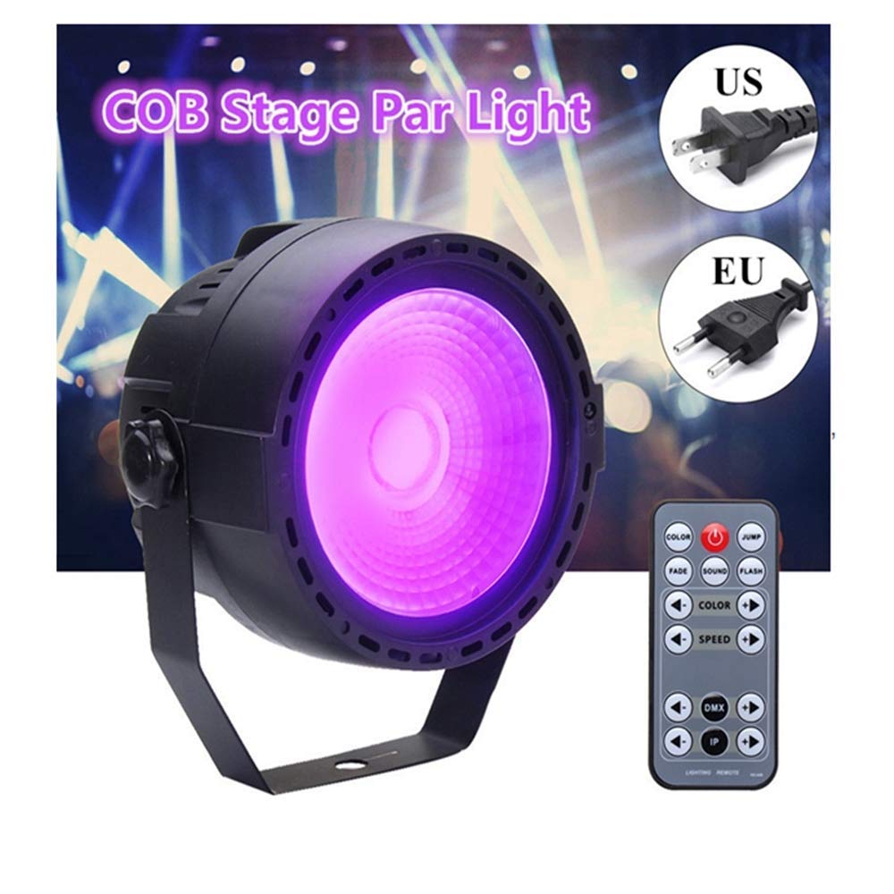 Professional Stage Wash Light - LED COB PAR Can with DMX & Remote Control, RGB Color Mixing DJ Lighting for Wedding/Christmas/Party/Show/Dance/Bar/Club/Church Events - Perfect for Stage Lighting, Live Performances & Event Decoration