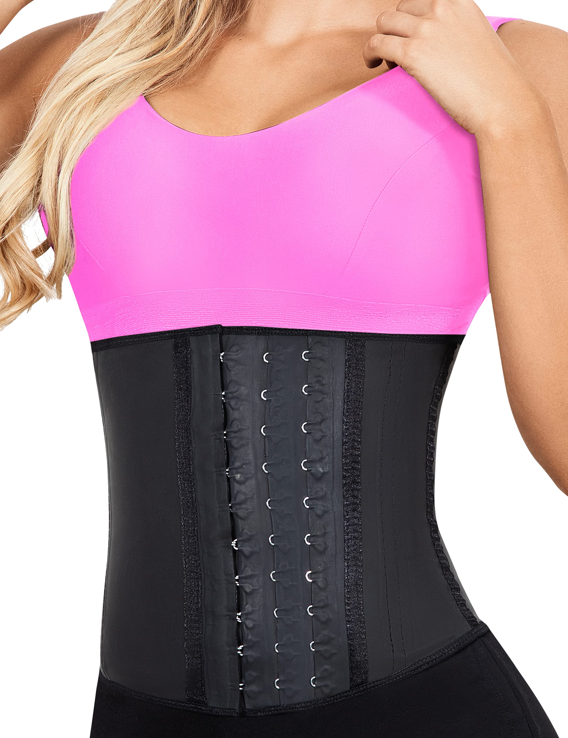 NuvoFit LadySlim Colombian Shapewear for Women - Waist Trainer Short Torso Latex Faja Reductora | Perfect for Postpartum, Workouts & Special Occasions