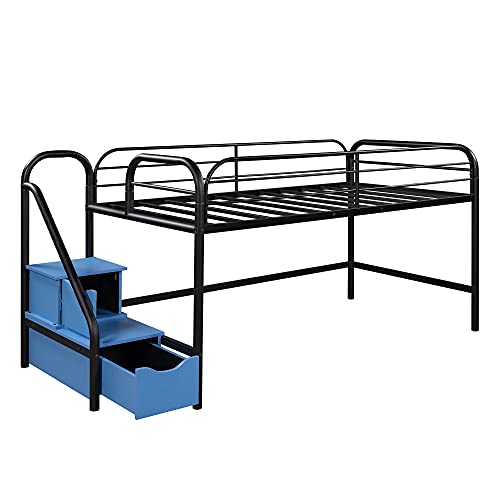 Black With Blue Steps