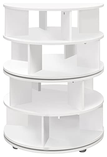 360° Rotating Shoe Rack Organizer - 4-Tier Lazy Susan Shoe Storage for Closet, Entryway, Bedroom & Hallway | Space-Saving White Shoe Shelf | Perfect for Small Spaces & Shoe Collection Organization