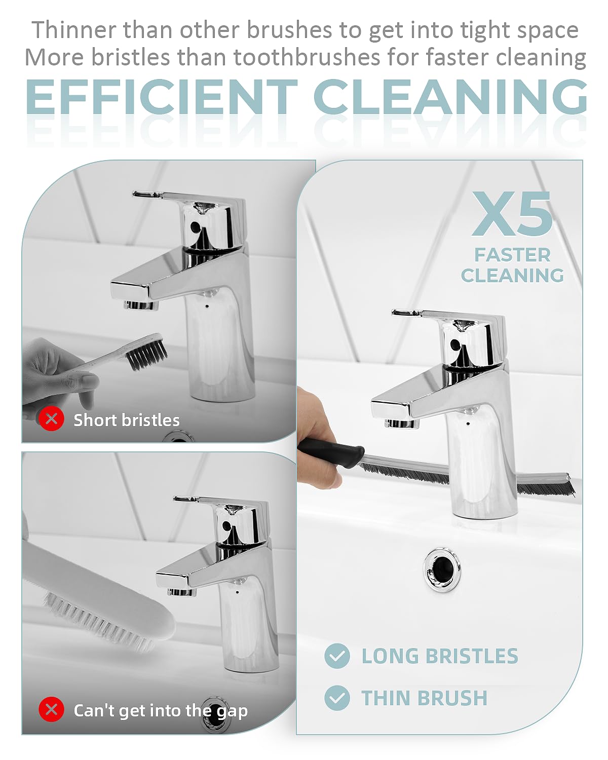 **SXhyf Hard Bristle Cleaning Brush - Multi-Purpose Crevice & Gap Scrub Brush for Bathroom, Kitchen, Window, Faucet, Toilet & Car Detailing - Essential Household Cleaning Tool for Tough Grime & Stains**    *(Perfect for Deep Cleaning Tiles, Grout, Corners & Hard-to-Reach Areas - Ideal for Home, Office & Auto Detailing)*