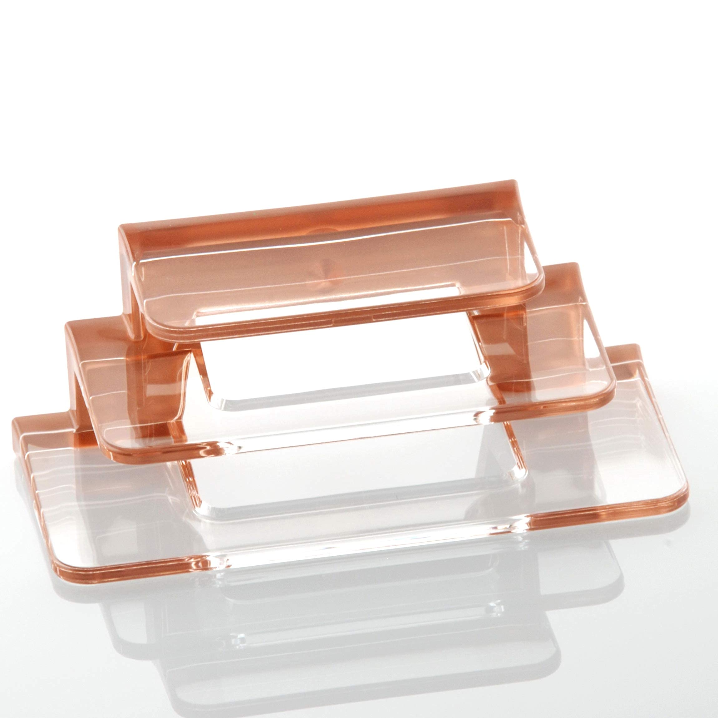 COM TOP Rose Gold Acrylic Mail Organizer & Soap Dispenser Set - Stylish Office Desk Organizer & Bathroom Decor for Home & Kitchen | Perfect for Mail Storage & Liquid Soap Dispensing