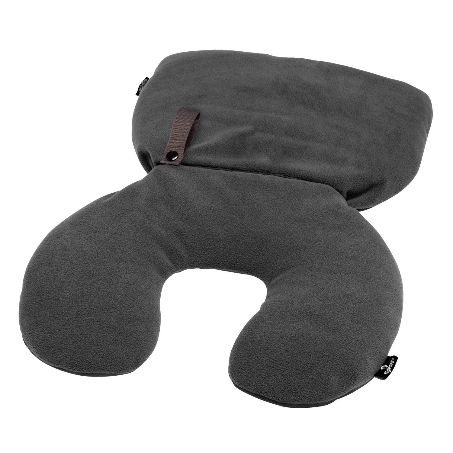 2 in 1 Travel Neck Pillow - Memory Foam Support for Airplane, Car & Office - Adjustable Comfort for Long Flights & Road Trips