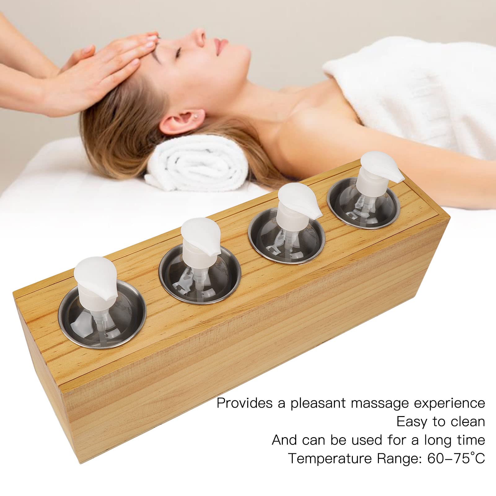 Professional Massage Oil Warmer & Lotion Heater - 4 Bottle Capacity, Constant Temperature for Home, Salon & Spa Use | Perfect for Relaxation, Aromatherapy & Massage Therapy