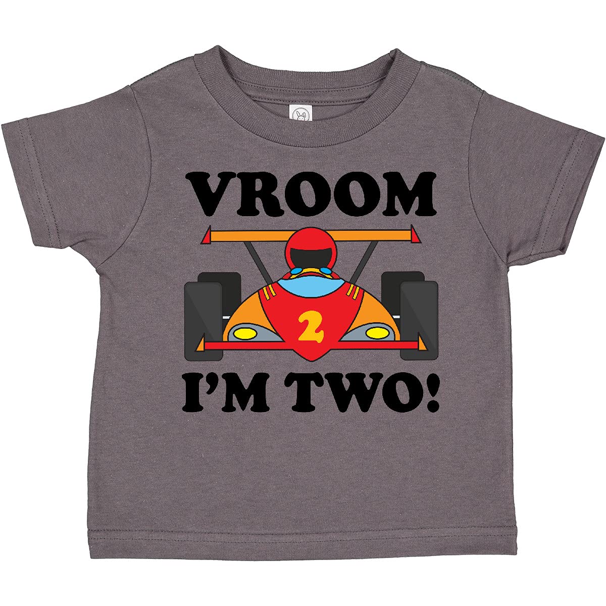 Inktastic 2nd Birthday Racing Car Toddler T-Shirt - Cute Boys' Race Car Themed Birthday Outfit for Toddler Boys 1-3 Years | Perfect for Birthday Parties, Photo Shoots & Special Occasions