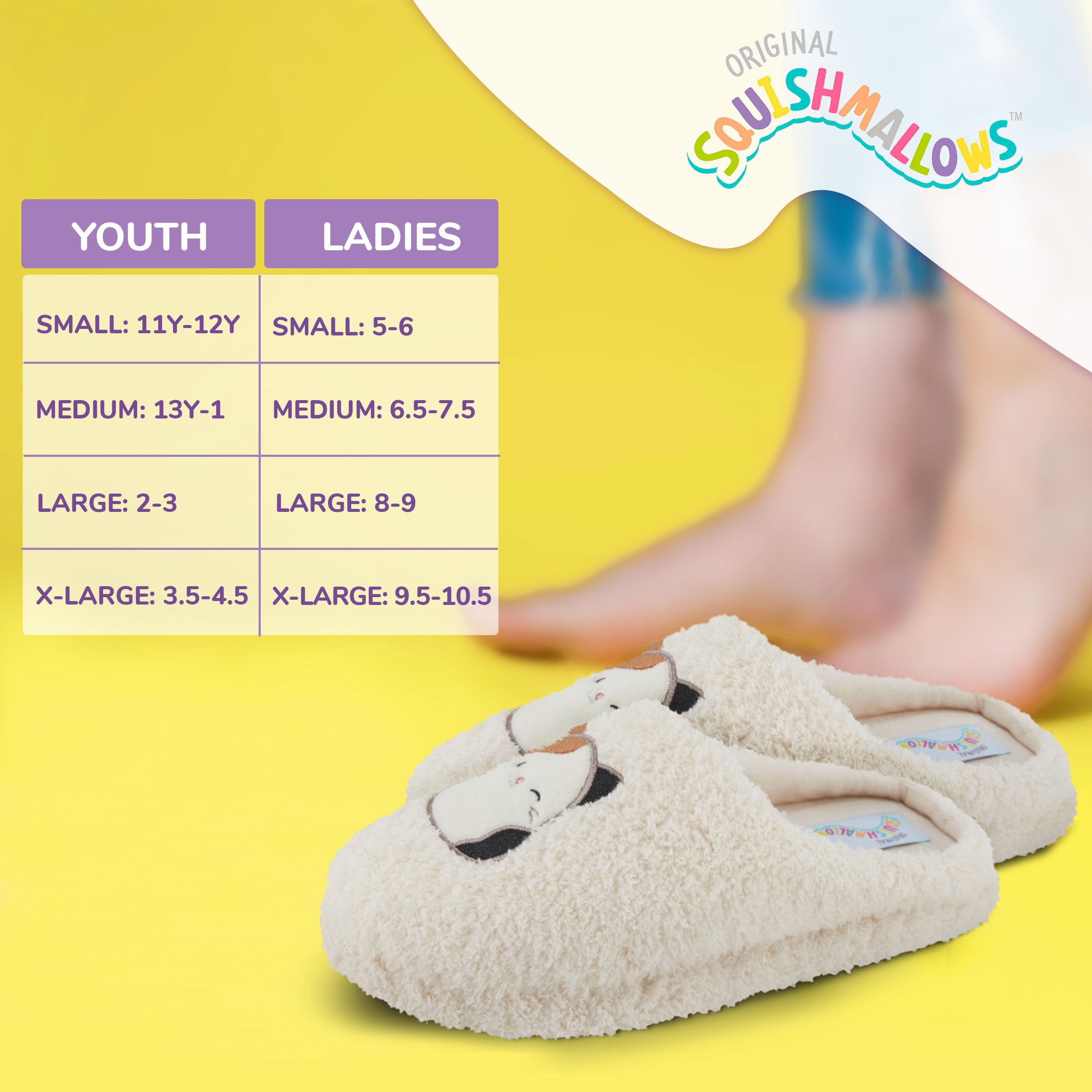 Soft & Cozy Squishmallows Slippers for Women & Kids - Fuzzy Plush House Slippers with Non-Slip Sole | Perfect Gift for Her, Birthday Present & Comfy Indoor/Outdoor Wear