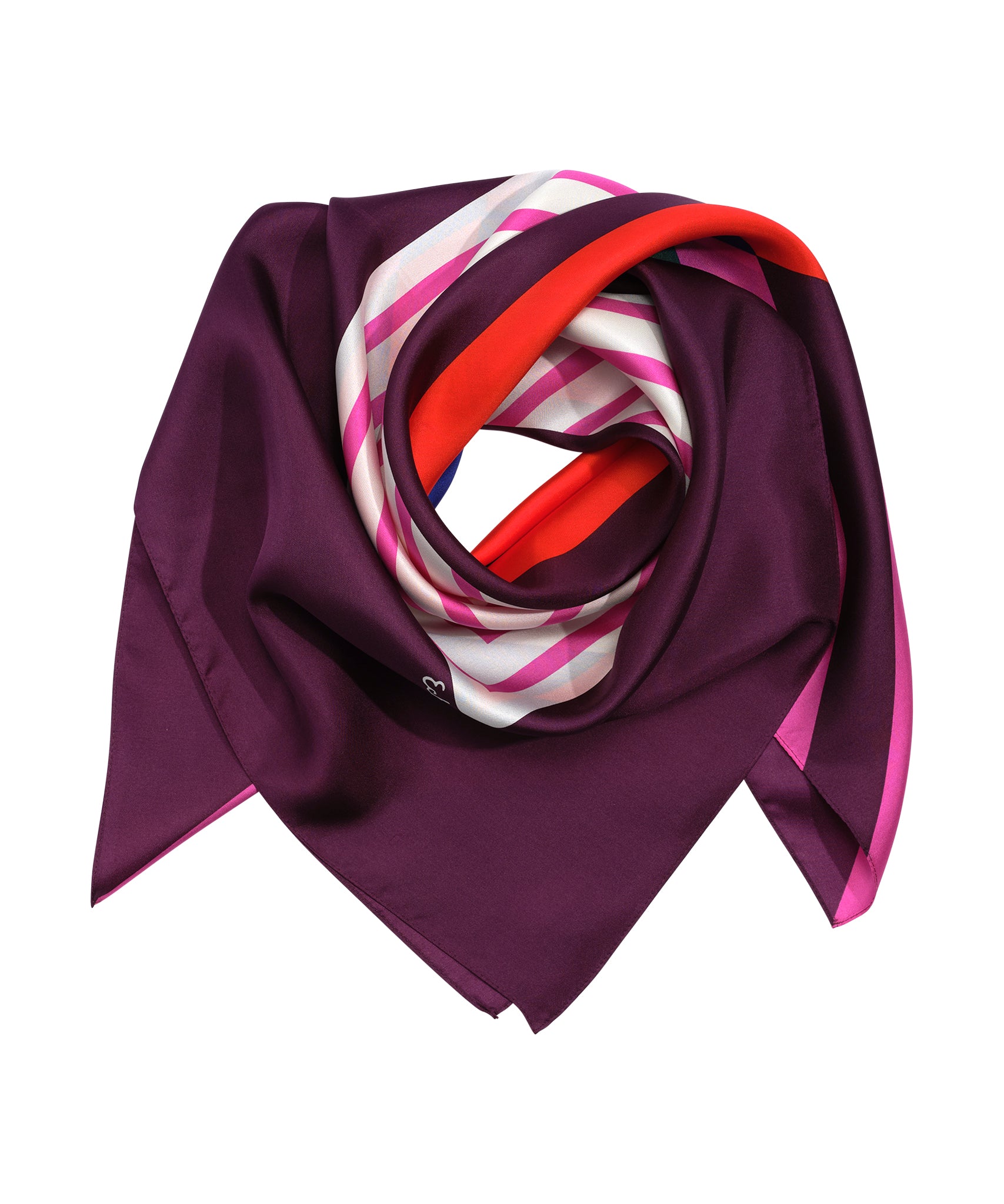Super Stripe 35 Silk Square Scarf - Elegant Fashion Accessory for Women, Perfect for Office, Parties & Special Occasions