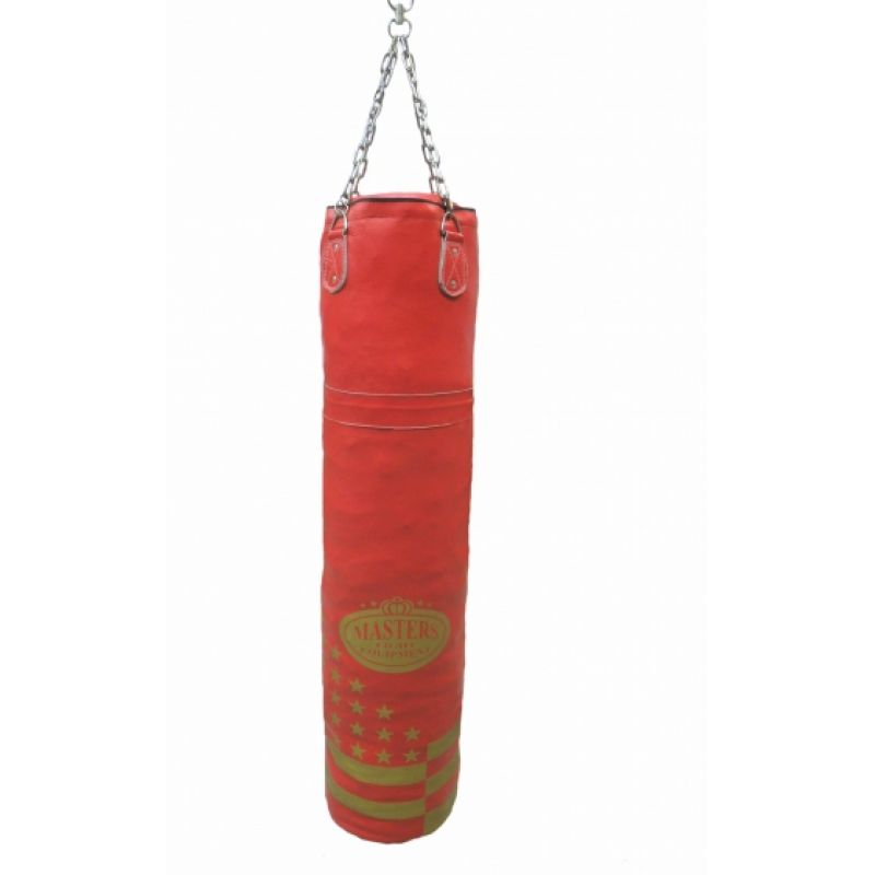 WWS STAR Masters Leather Boxing Bag 150cm/35cm Empty - Premium Heavy Duty Punching Bag for Boxing Training, MMA, Fitness & Home Gym Workouts