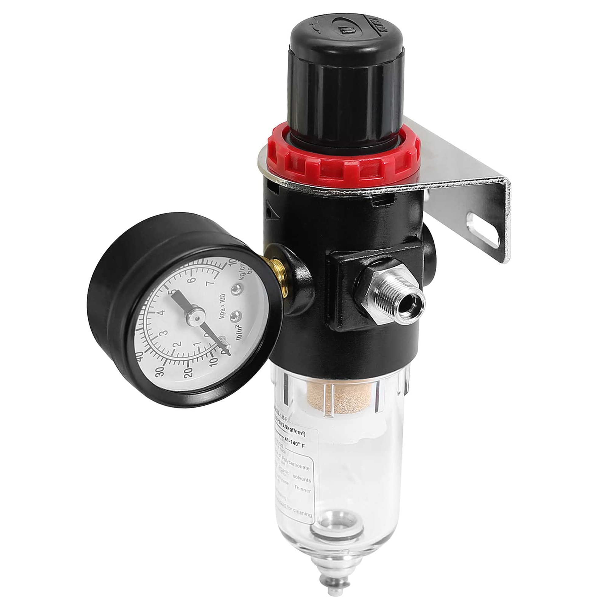 PointZero Airbrush Air Compressor Regulator with Water-Trap Filter - Professional Airbrush Pressure Control for Artists & Hobbyists - Perfect for Tattoo, Nail Art, Cake Decorating & Model Painting