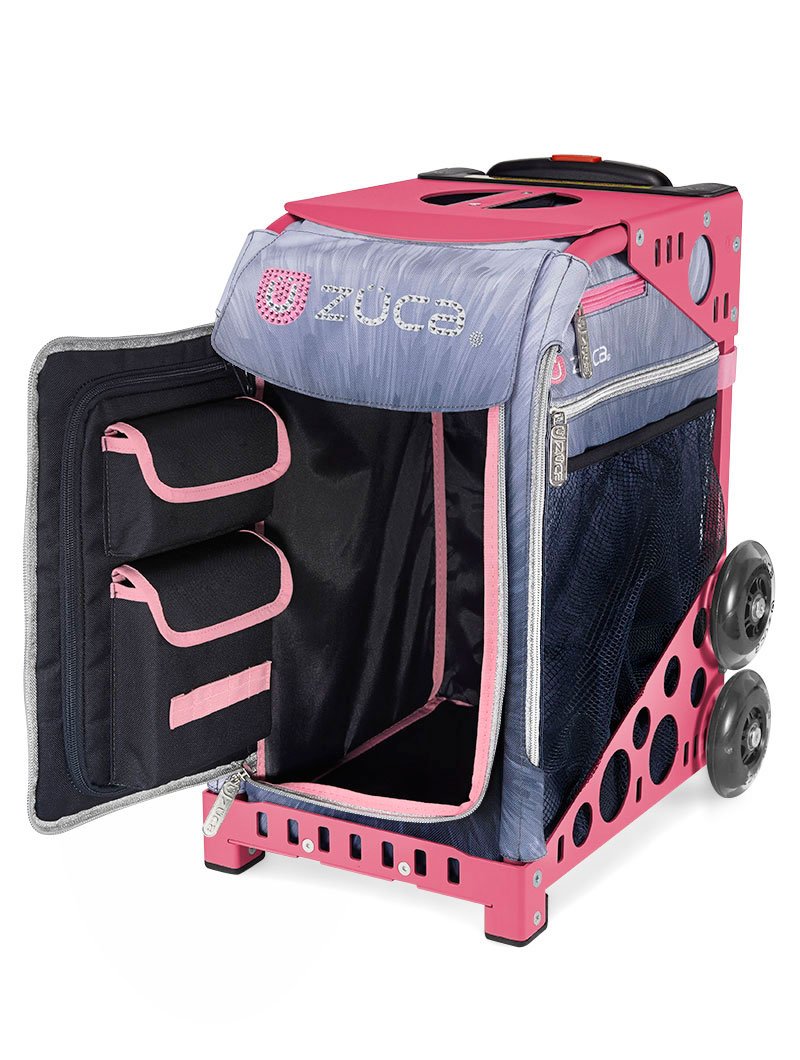 ZUCA Ice Dreamz Lux Sport Insert Bag with Pink Frame - 5 Packing Pouches & Toiletry Bag Set | Perfect for Travel, Gym & Figure Skating Accessories Storage