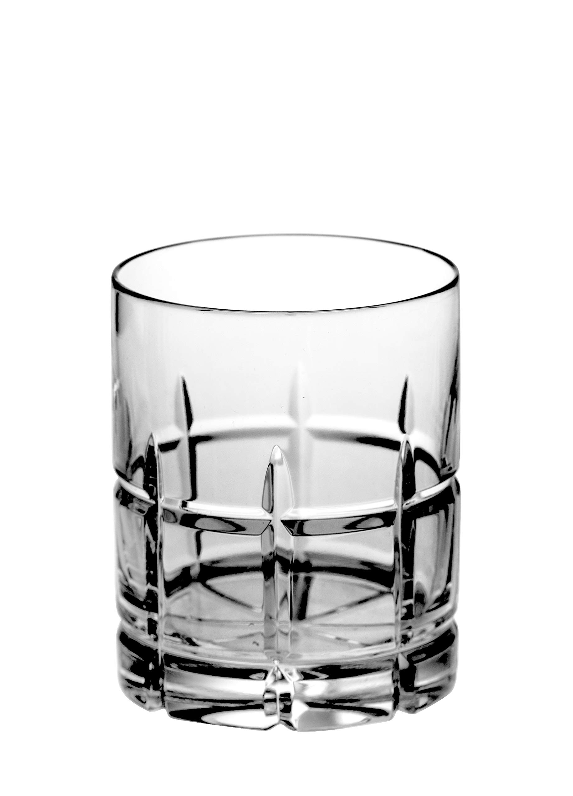 Premium Crystal Double Old Fashioned Glasses - Set of 6 Hand-Cut 12oz Whiskey Tumblers - Bourbon, Scotch & Cocktail Drinking Glasses - Elegant Barware for Home Entertaining & Gifts - Made in Europe by Barski