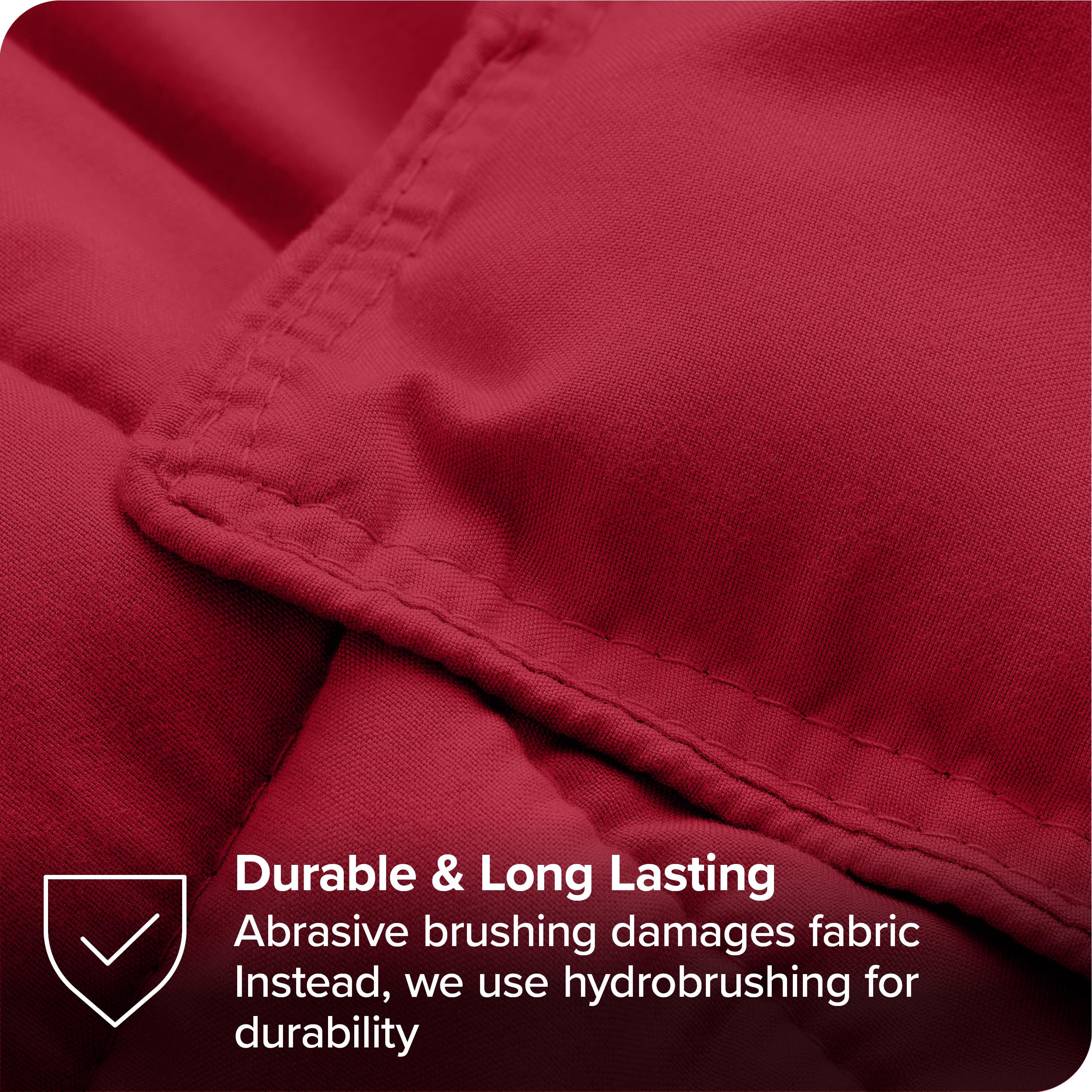 Bare Home 7-Piece Bed-in-A-Bag Comforter Set with Sheets - Full Size, Goose Down Alternative, Ultra-Soft 1800 Premium Bedding (Red) - Perfect for Guest Rooms, Dorms & Cozy Bedroom Makeovers