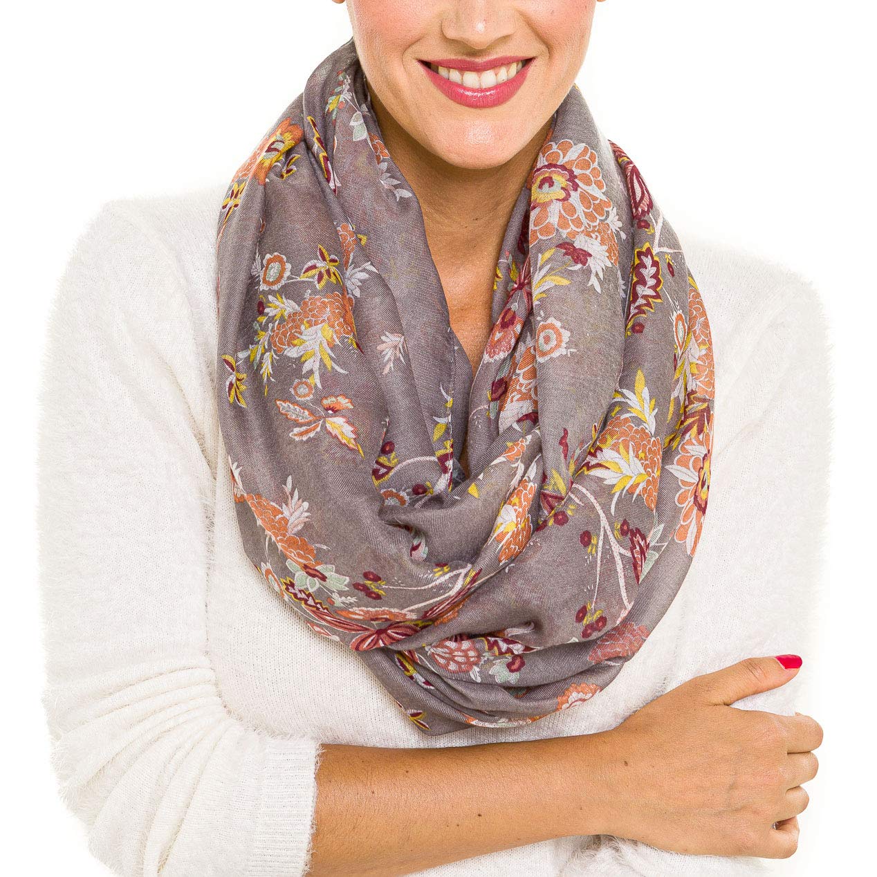 Lightweight Infinity Scarf for Women - Soft Fashion Scarves for All Seasons | Perfect for Fall, Winter, Spring Outfits & Casual Wear