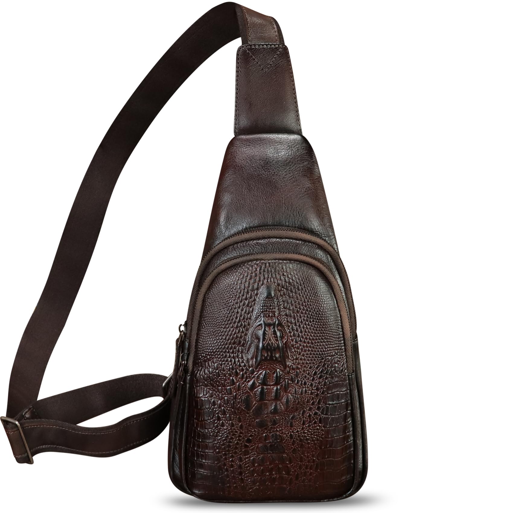 Genuine Leather Sling Bag for Women & Men - Real Leather Crossbody Backpack, Chest Purse & Shoulder Bag - Perfect for Travel, Work & Everyday Use
