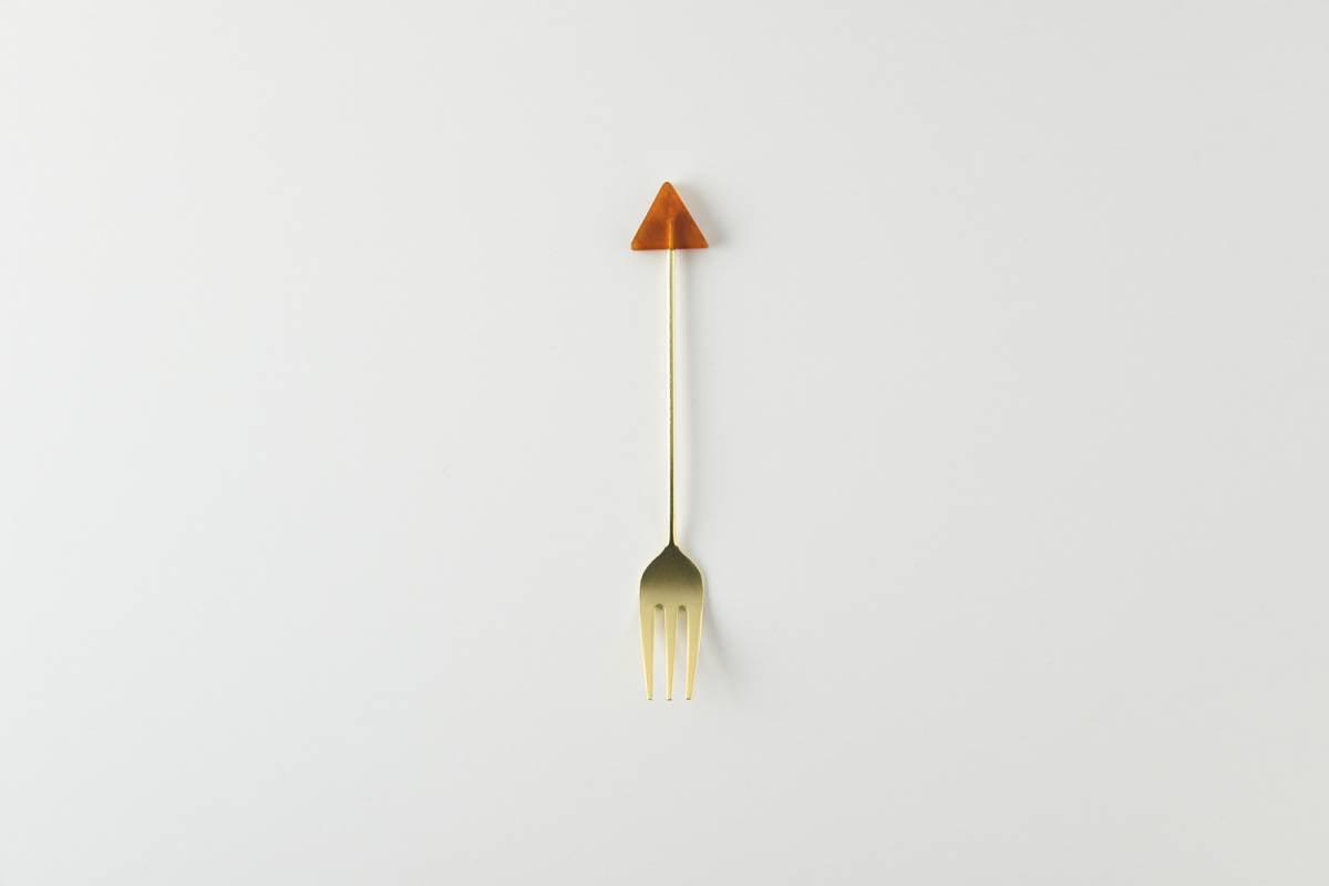 Premium Tsubamesanjo Matte Gold Cake Fork Set with Acrylic Display Block - 8-Piece Elegant Dessert Forks for Wedding, Party & Tea Time