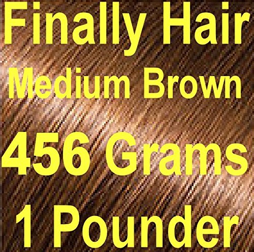 Finally Hair Fiber Refill - Medium Brown Hair Loss Concealer (1 lb / 456g) | Natural-Looking Coverage for Thinning Hair | Perfect for Daily Use, Special Occasions & Confidence Boosting