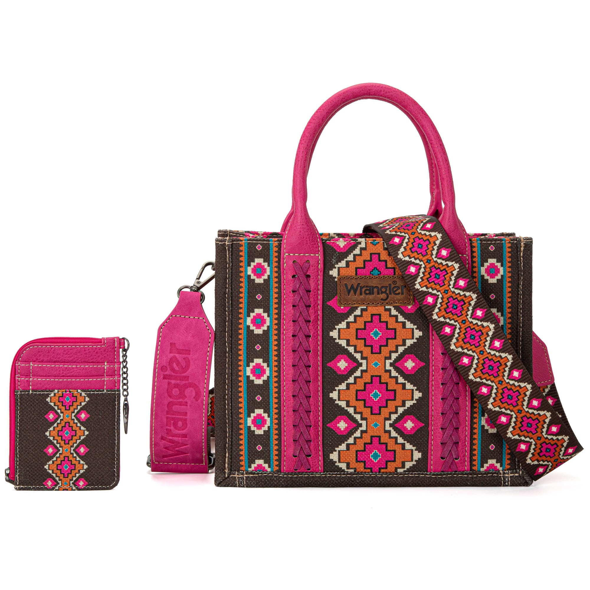 Wrangler Western Tote Bag for Women - Boho Aztec Shoulder Purse - Stylish Handbag for Casual Outings, Travel & Shopping