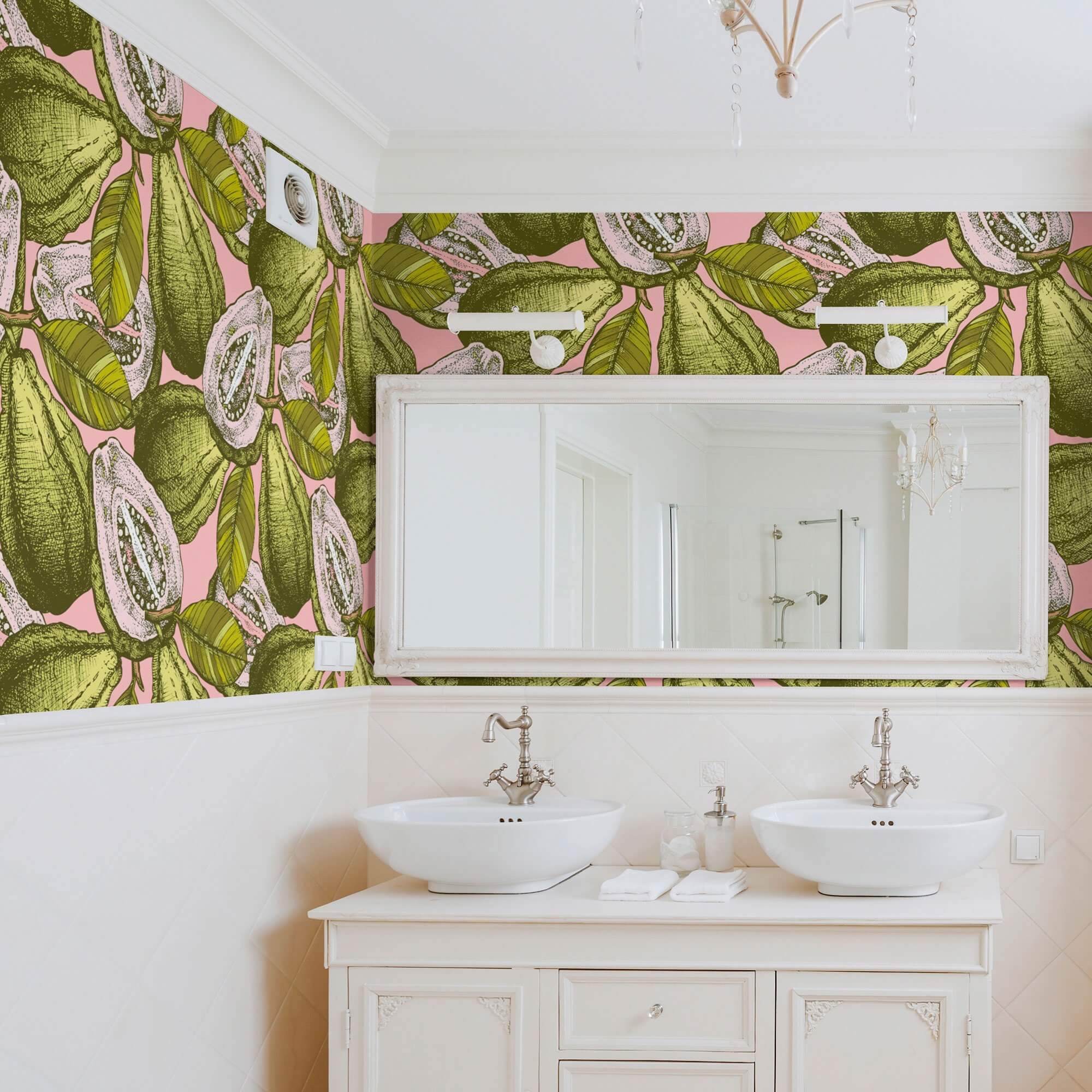 Green Bohemian Tile Adhesive Peel and Stick Removable Wallpaper - Self-Adhesive Decorative Wall Covering for Kitchen Backsplash, Bathroom, Bedroom & Home Decor