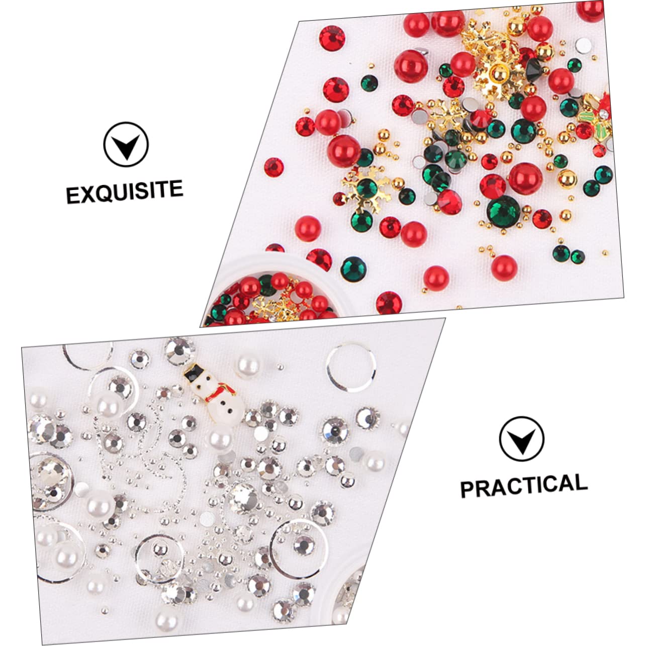 LALAFINA 6 Boxes Christmas Nail Art Decorations Kit - Festive Nail Stickers, Metal Trim Tips & Alloy Decals for Holiday Manicure | Perfect for Christmas Parties, Gift Giving & DIY Nail Art