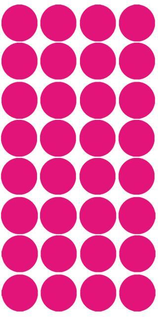 Hot Pink Room Dots Wall Decals - Self-Adhesive Home Decor Stickers for Kids Bedroom, Nursery, Playroom & Office