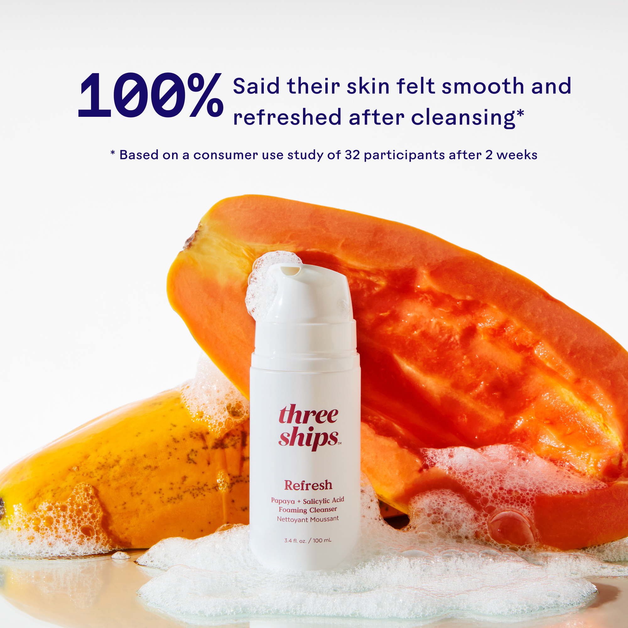 Refresh Papaya & Salicylic Acid Face Cleanser - Exfoliating Acne Treatment for Oily & Combination Skin - Daily Deep Pore Cleansing for Clear, Glowing Skin