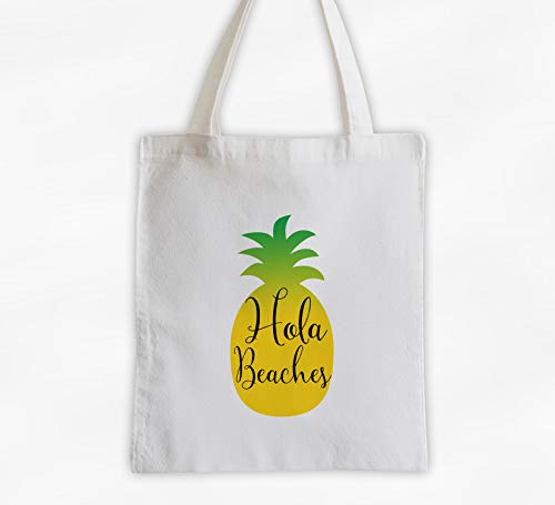 Pineapple Tote Bag - Eco-Friendly Cotton Canvas Beach Bag with Custom Design (3057-HB) - Perfect for Vacation, Shopping & Summer Outings