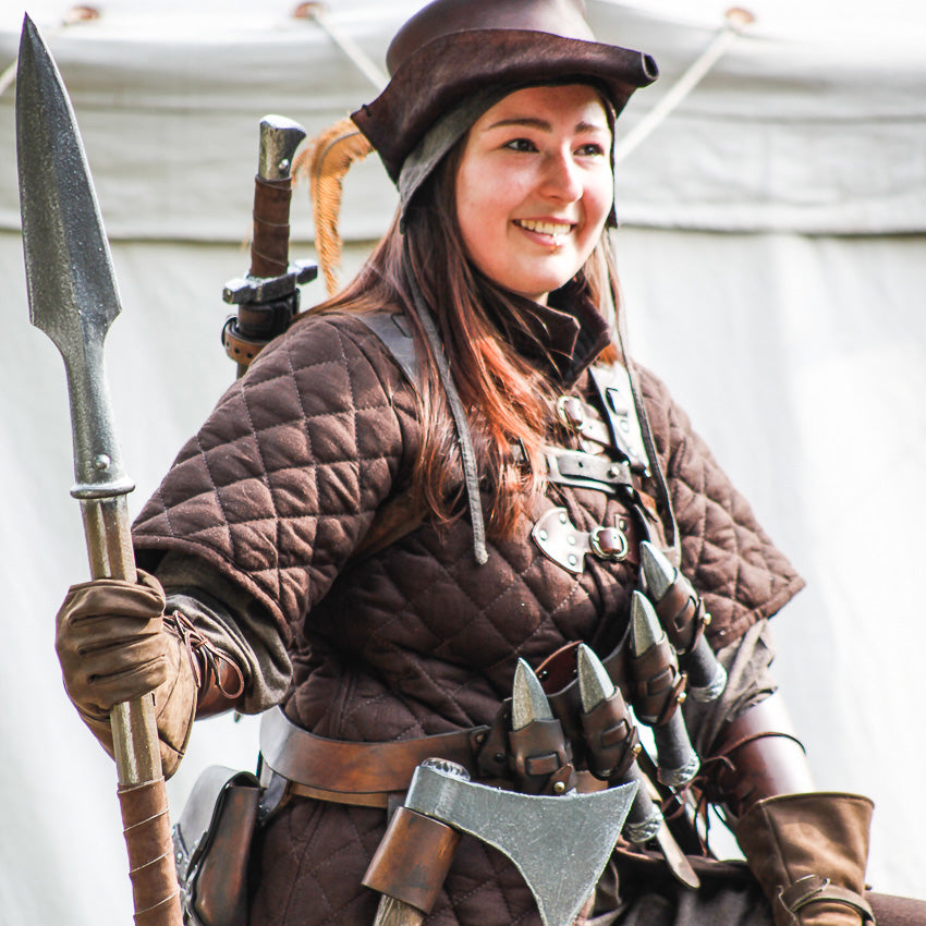 Medieval Gambeson Armor - Donnergrund Brown Historical Reenactment Costume for LARP, Cosplay & Renaissance Fairs