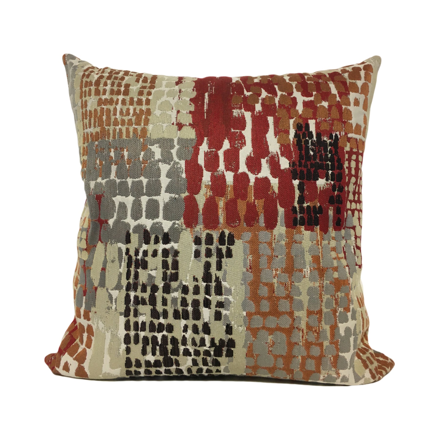 Quest Cinder Abstract Throw Pillow 20x20 Inches - Modern Decorative Square Pillow Cover for Sofa, Bed, Couch & Home Decor